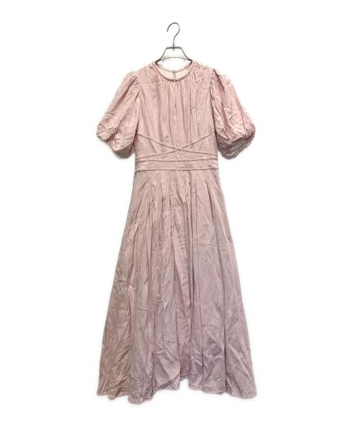 HER LIP TO（ハーリップトゥ）Her lip to (ハーリップトゥ) 半袖ワンピース ピンク サイズ:Sの古着・服飾アイテム