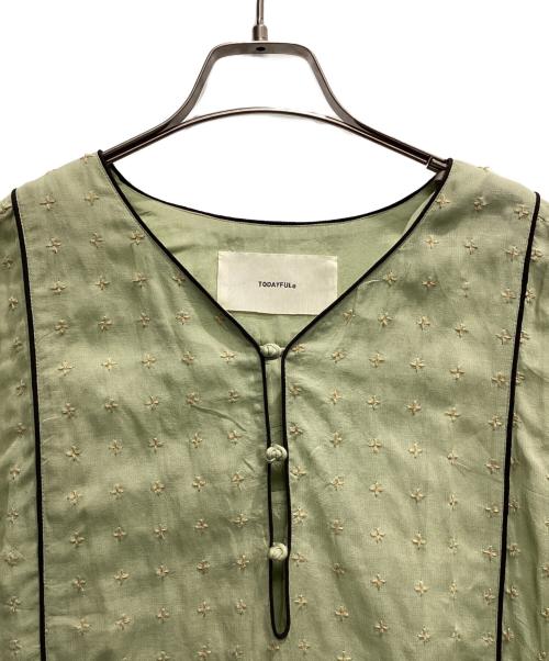 TODAYFUL（トゥデイフル）TODAYFUL (トゥデイフル) Embroidery Voile Dress グリーン サイズ:Sの古着・服飾アイテム