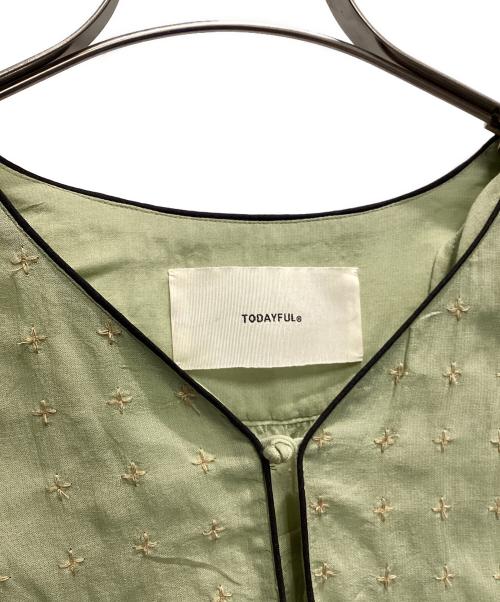 TODAYFUL（トゥデイフル）TODAYFUL (トゥデイフル) Embroidery Voile Dress グリーン サイズ:Sの古着・服飾アイテム