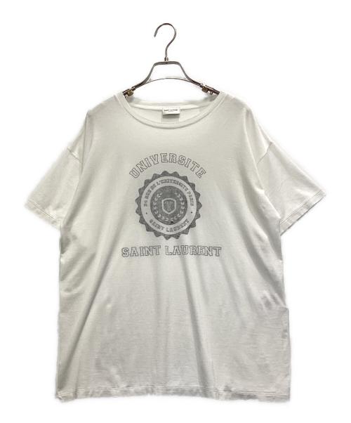 Saint Laurent Paris（サンローランパリ）Saint Laurent Paris (サンローランパリ) 半袖カットソー ホワイト サイズ:XSの古着・服飾アイテム