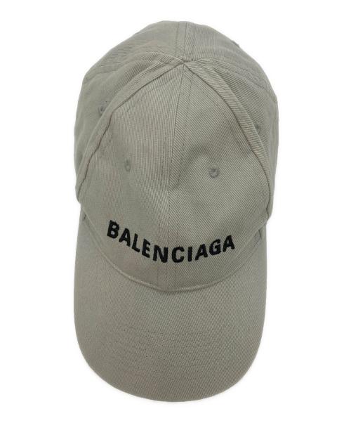 BALENCIAGA（バレンシアガ）BALENCIAGA (バレンシアガ) ロゴキャップ ライトグレー サイズ:Lの古着・服飾アイテム