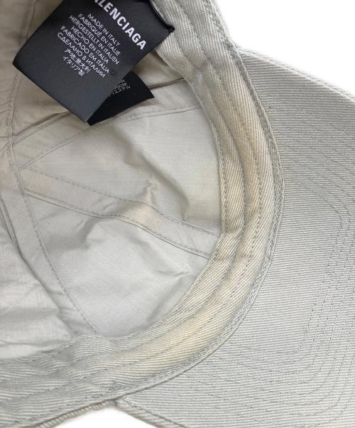 BALENCIAGA（バレンシアガ）BALENCIAGA (バレンシアガ) ロゴキャップ ライトグレー サイズ:Lの古着・服飾アイテム