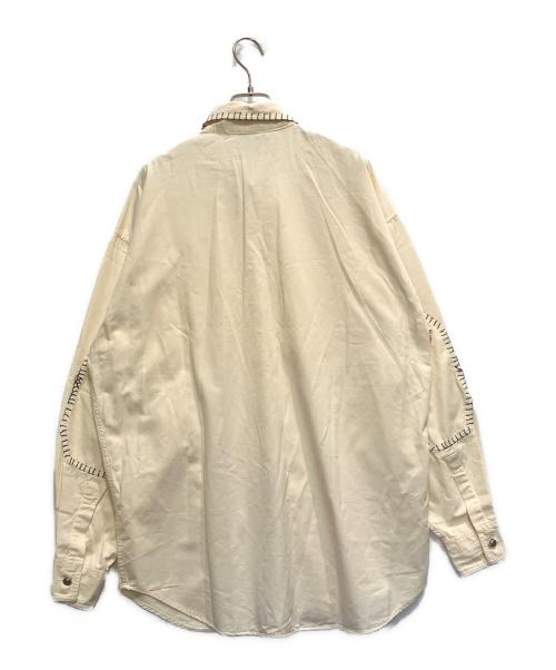VERSACE JEANS COUTURE（ヴェルサーチ ジーンズクチュール）VERSACE JEANS COUTURE (ヴェルサーチ ジーンズクチュール) 長袖シャツ ベージュ サイズ:Mの古着・服飾アイテム
