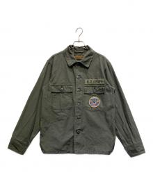 STUDIO D'ARTISAN（ステュディオダルチザン）の古着「ミリタリーシャツジャケット」｜グリーン