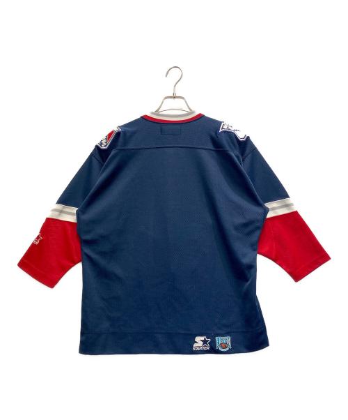 STARTER（スターター）STARTER (スターター) 半袖シャツ ネイビー サイズ:Lの古着・服飾アイテム