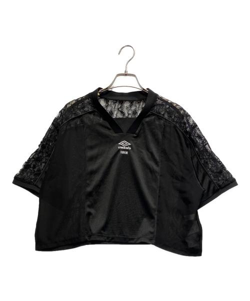 UMBRO（アンブロ）UMBRO (アンブロ) furfur (ファーファー) シアー半袖カットソー ブラック サイズ:FREEの古着・服飾アイテム