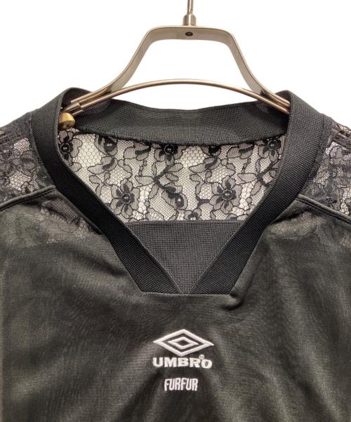 UMBRO（アンブロ）UMBRO (アンブロ) furfur (ファーファー) シアー半袖カットソー ブラック サイズ:FREEの古着・服飾アイテム