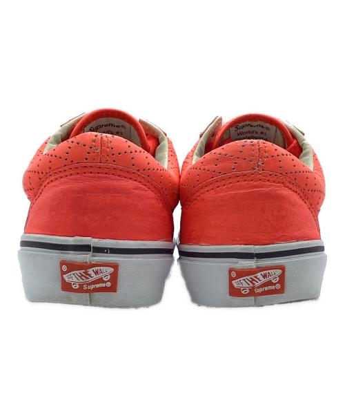 VANS（ヴァンズ）VANS (ヴァンズ) SUPREME (シュプリーム) 15SS Perf Check OLD SKOOL ネオンオレンジ サイズ:26.5の古着・服飾アイテム