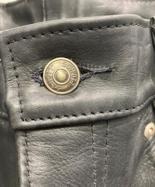 Schott（ショット）Schott (ショット) レザーパンツ ブラック サイズ:Sの古着・服飾アイテム