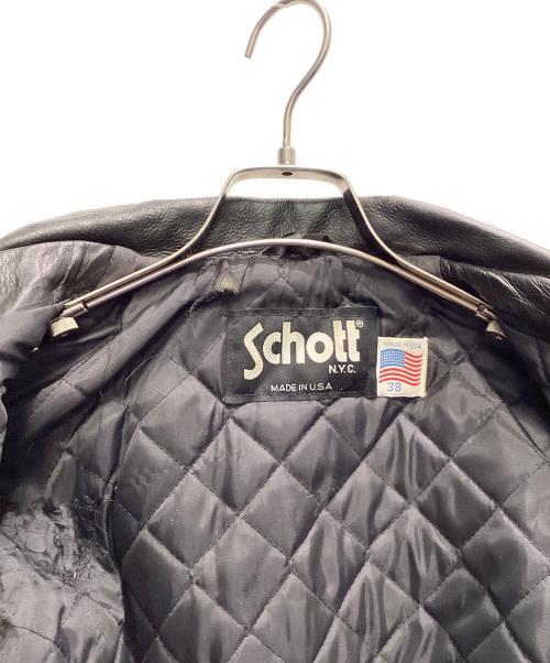 Schott（ショット）Schott (ショット) レザージャケット ブラック サイズ:Mの古着・服飾アイテム