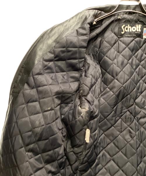 Schott（ショット）Schott (ショット) レザージャケット ブラック サイズ:Mの古着・服飾アイテム