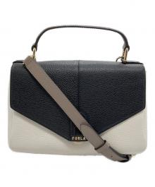 FURLA（フルラ）の古着「2WAYバッグ」｜ブラック×ホワイト