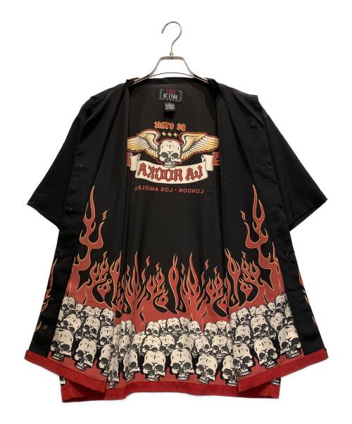 BC ETHIC（ビーシーエシック）BC ETHIC (ビーシーエシック) LA ROCKA (ラ ロッカ) 半袖シャツ ブラック サイズ:Mの古着・服飾アイテム