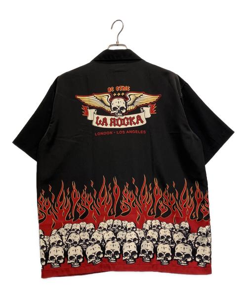 BC ETHIC（ビーシーエシック）BC ETHIC (ビーシーエシック) LA ROCKA (ラ ロッカ) 半袖シャツ ブラック サイズ:Mの古着・服飾アイテム