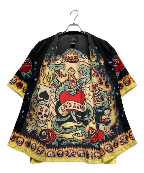 BC ETHIC（ビーシーエシック）BC ETHIC (ビーシーエシック) LA ROCKA (ラ ロッカ) 半袖シャツ ブラック サイズ:Lの古着・服飾アイテム