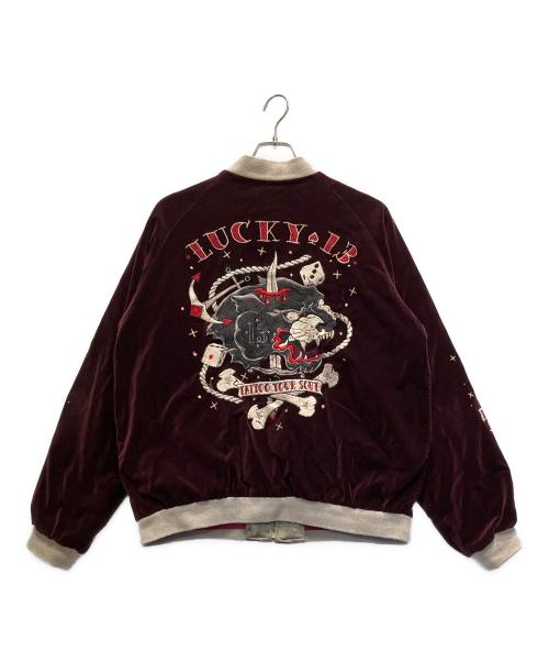 lucky13（ラッキーサーティーン）lucky13 (ラッキーサーティーン) スカジャン ワインレッド サイズ:Lの古着・服飾アイテム