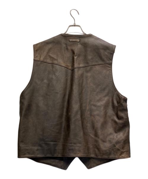 HARLEY-DAVIDSON（ハーレーダビッドソン）HARLEY-DAVIDSON (ハーレーダビッドソン) レザーベスト ブラウン サイズ:XLの古着・服飾アイテム