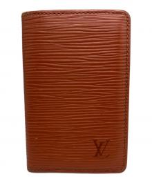 LOUIS VUITTON（ルイ ヴィトン）の古着「カードケース ポシェットカルトヴィジット エピ」｜ブラウン
