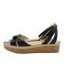 JIMMY CHOO (ジミーチュウ) アンクルストラップサンダル ベージュ×ブラック サイズ:40：7000円