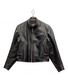 HARLEY-DAVIDSON（ハーレーダビッドソン）の古着「シングルレザージャケット」｜ブラック