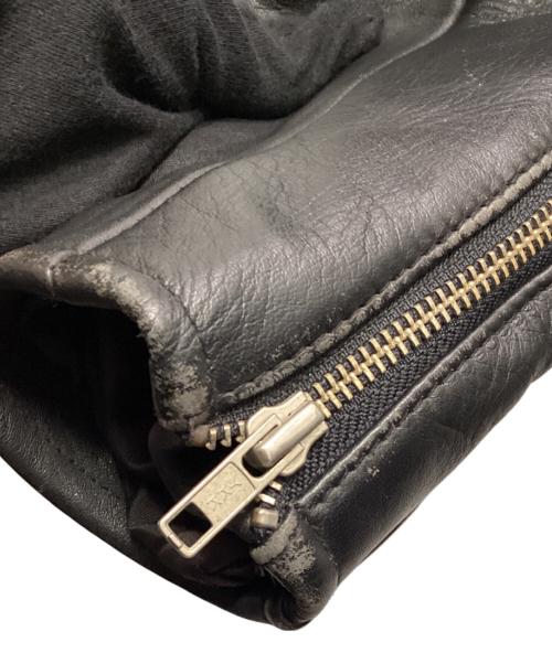 HARLEY-DAVIDSON（ハーレーダビッドソン）HARLEY-DAVIDSON (ハーレーダビッドソン) シングルレザージャケット ブラック サイズ:Lの古着・服飾アイテム