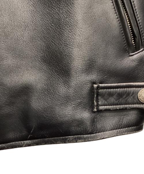 HARLEY-DAVIDSON（ハーレーダビッドソン）HARLEY-DAVIDSON (ハーレーダビッドソン) シングルレザージャケット ブラック サイズ:Lの古着・服飾アイテム