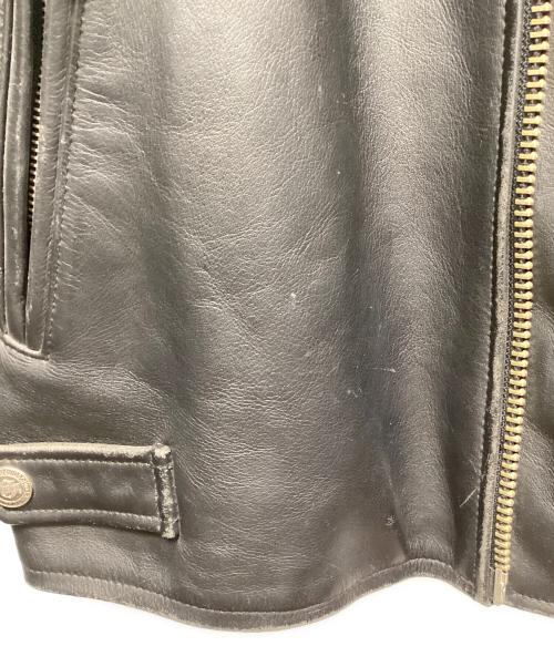 HARLEY-DAVIDSON（ハーレーダビッドソン）HARLEY-DAVIDSON (ハーレーダビッドソン) シングルレザージャケット ブラック サイズ:Lの古着・服飾アイテム
