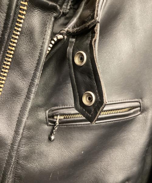 HARLEY-DAVIDSON（ハーレーダビッドソン）HARLEY-DAVIDSON (ハーレーダビッドソン) シングルレザージャケット ブラック サイズ:Lの古着・服飾アイテム