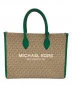 MICHAEL KORSマイケルコース）の古着「トートバッグ」｜ベージュ×グリーン