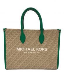 MICHAEL KORS（マイケルコース）の古着「トートバッグ」｜ベージュ×グリーン