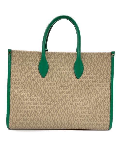 MICHAEL KORS（マイケルコース）MICHAEL KORS (マイケルコース) トートバッグ ベージュ×グリーンの古着・服飾アイテム