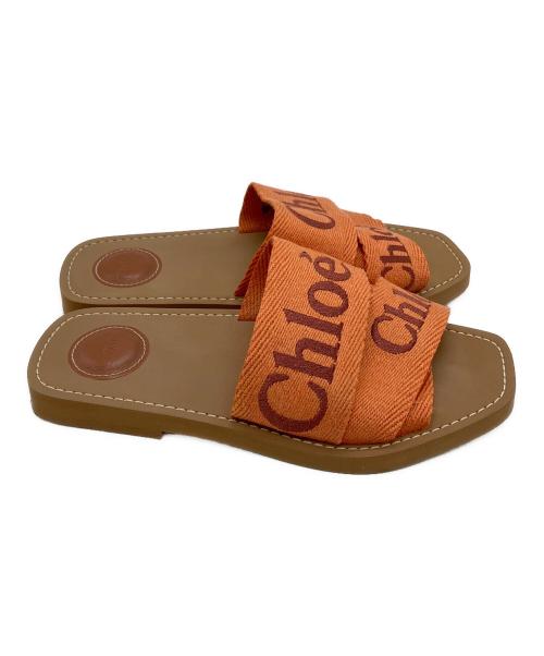 Chloe（クロエ）Chloe (クロエ) ミュール オレンジ×ブラウン サイズ:23.5の古着・服飾アイテム