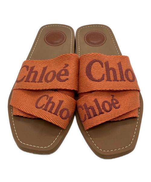 Chloe（クロエ）Chloe (クロエ) ミュール オレンジ×ブラウン サイズ:23.5の古着・服飾アイテム