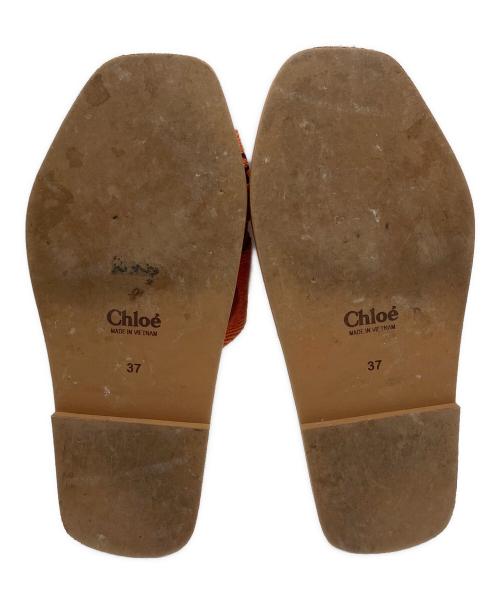 Chloe（クロエ）Chloe (クロエ) ミュール オレンジ×ブラウン サイズ:23.5の古着・服飾アイテム