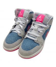 NIKE（ナイキ）の古着「GS Air Jordan 1 Mid "Denim Sequin"」｜ライトグレー