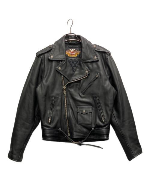 HARLEY-DAVIDSON（ハーレーダビッドソン）HARLEY-DAVIDSON (ハーレーダビッドソン) ダブルライダースジャケット ブラック サイズ:Lの古着・服飾アイテム