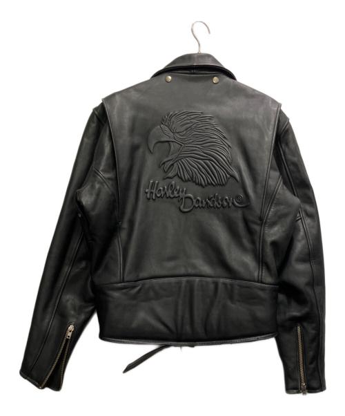 HARLEY-DAVIDSON（ハーレーダビッドソン）HARLEY-DAVIDSON (ハーレーダビッドソン) ダブルライダースジャケット ブラック サイズ:Lの古着・服飾アイテム