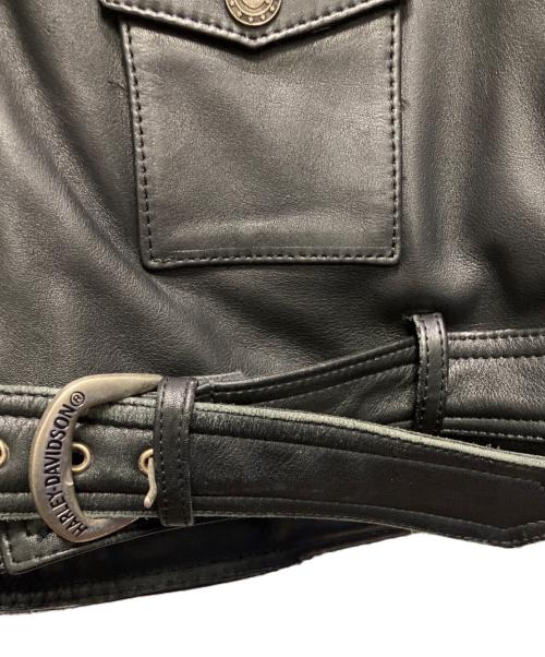 HARLEY-DAVIDSON（ハーレーダビッドソン）HARLEY-DAVIDSON (ハーレーダビッドソン) ダブルライダースジャケット ブラック サイズ:Lの古着・服飾アイテム
