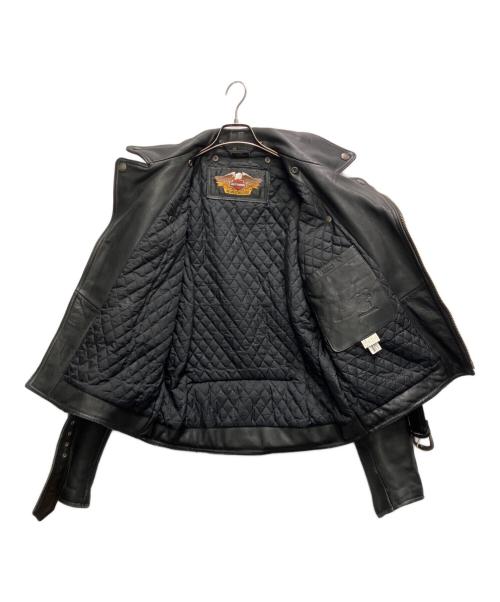 HARLEY-DAVIDSON（ハーレーダビッドソン）HARLEY-DAVIDSON (ハーレーダビッドソン) ダブルライダースジャケット ブラック サイズ:Lの古着・服飾アイテム