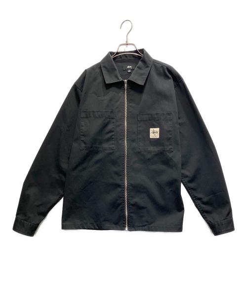 stussy（ステューシー）stussy (ステューシー) ワークシャツ ブラック サイズ:Mの古着・服飾アイテム