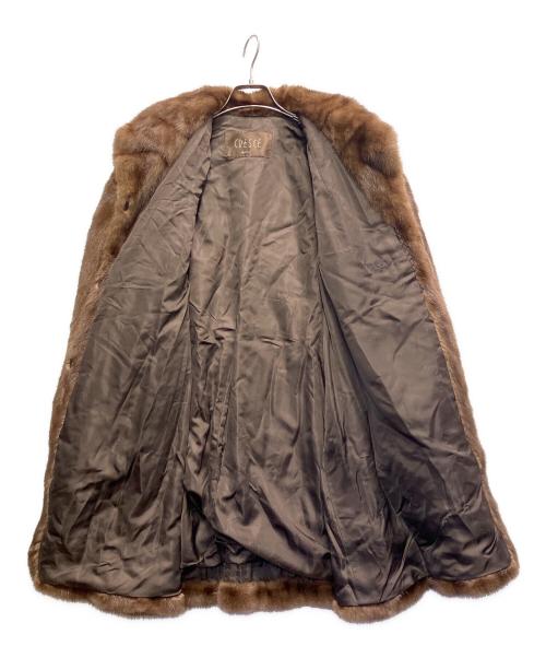 CRESCE（クレッセ）CRESCE (クレッセ) ファーコート ブラウン サイズ:11の古着・服飾アイテム