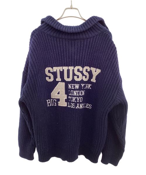 stussy（ステューシー）stussy (ステューシー) ドライバーズニット ネイビー サイズ:Lの古着・服飾アイテム