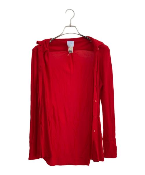 patou（パトゥ）patou (パトゥ) ピーターパンカラージャージーブラウス レッド サイズ:40の古着・服飾アイテム