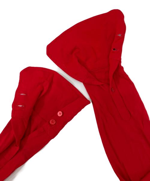 patou（パトゥ）patou (パトゥ) ピーターパンカラージャージーブラウス レッド サイズ:40の古着・服飾アイテム