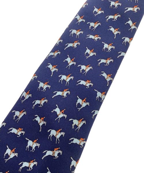 HERMES（エルメス）HERMES (エルメス) ネクタイ ブルー×ネイビー サイズ:　の古着・服飾アイテム
