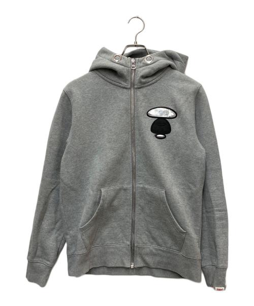 A BATHING APE（ア ベイシング エイプ）A BATHING APE (ア ベイシング エイプ) ジップパーカー グレー サイズ:Lの古着・服飾アイテム