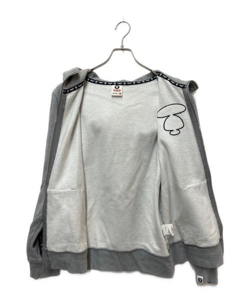 A BATHING APE（ア ベイシング エイプ）A BATHING APE (ア ベイシング エイプ) ジップパーカー グレー サイズ:Lの古着・服飾アイテム