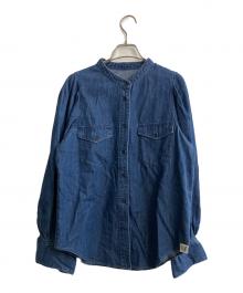 RM denim（アールエムデニム）の古着「パワショルデニムブラウス」｜インディゴ