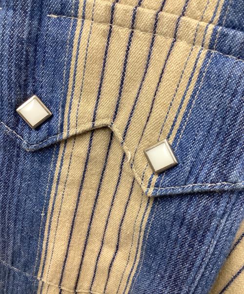 BROOKS & DUNN（ブルックス＆ダン）BROOKS & DUNN (ブルックス＆ダン) 長袖シャツ ベージュ×ブルー サイズ:16・34の古着・服飾アイテム