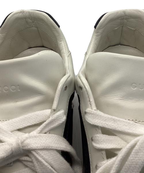 GUCCI（グッチ）GUCCI (グッチ) ローカットスニーカー ホワイト×ネイビー サイズ:24.0cmの古着・服飾アイテム